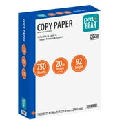 Pen+Gear Copy Paper, White, 8.5" x 11", 20 lb., 92 Bright, 1 Ream (750 Sheets)
