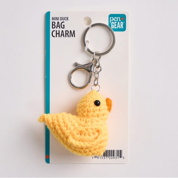 Pen+Gear Mini Crochet Duck Bag Charm, Yellow