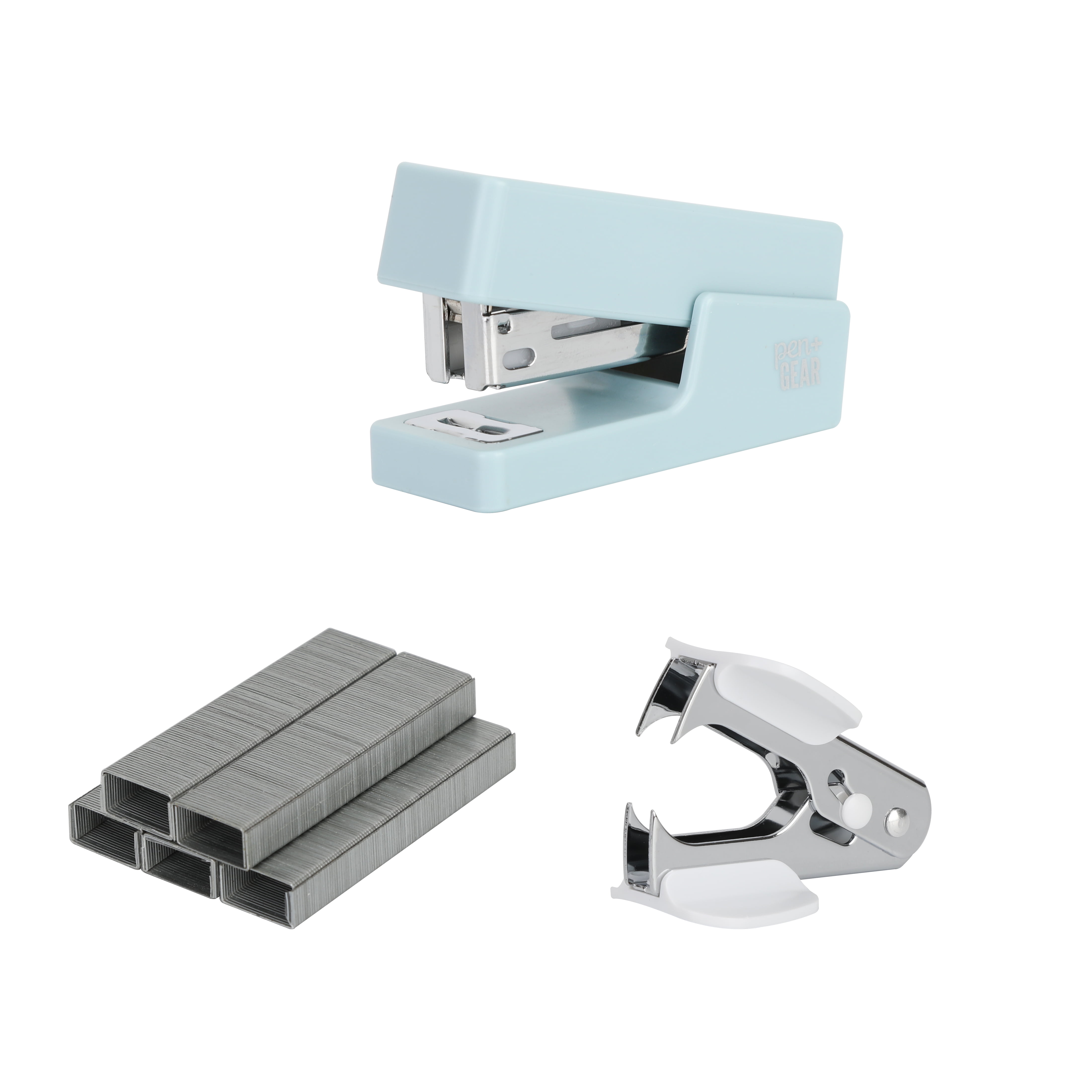 Pen + Gear Cute Mini Stapler Set, Easy to Carry, 20 Sheet Capacity, Blue,Model No.KK22ES29