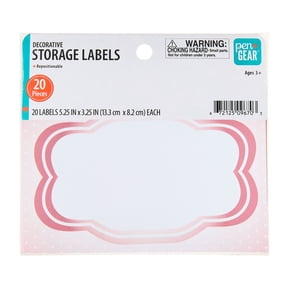 Pen+Gear Decorative Storage Labels, Assorted Colors, 5.25" x 3.25", 20 Count