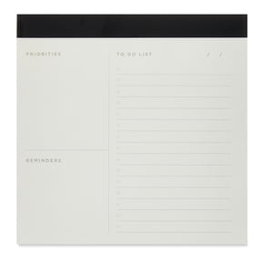 Pen+Gear Brand Desk Notepad with Gold Gilded Edges, 7"x 7", 70 Ruled Sheets