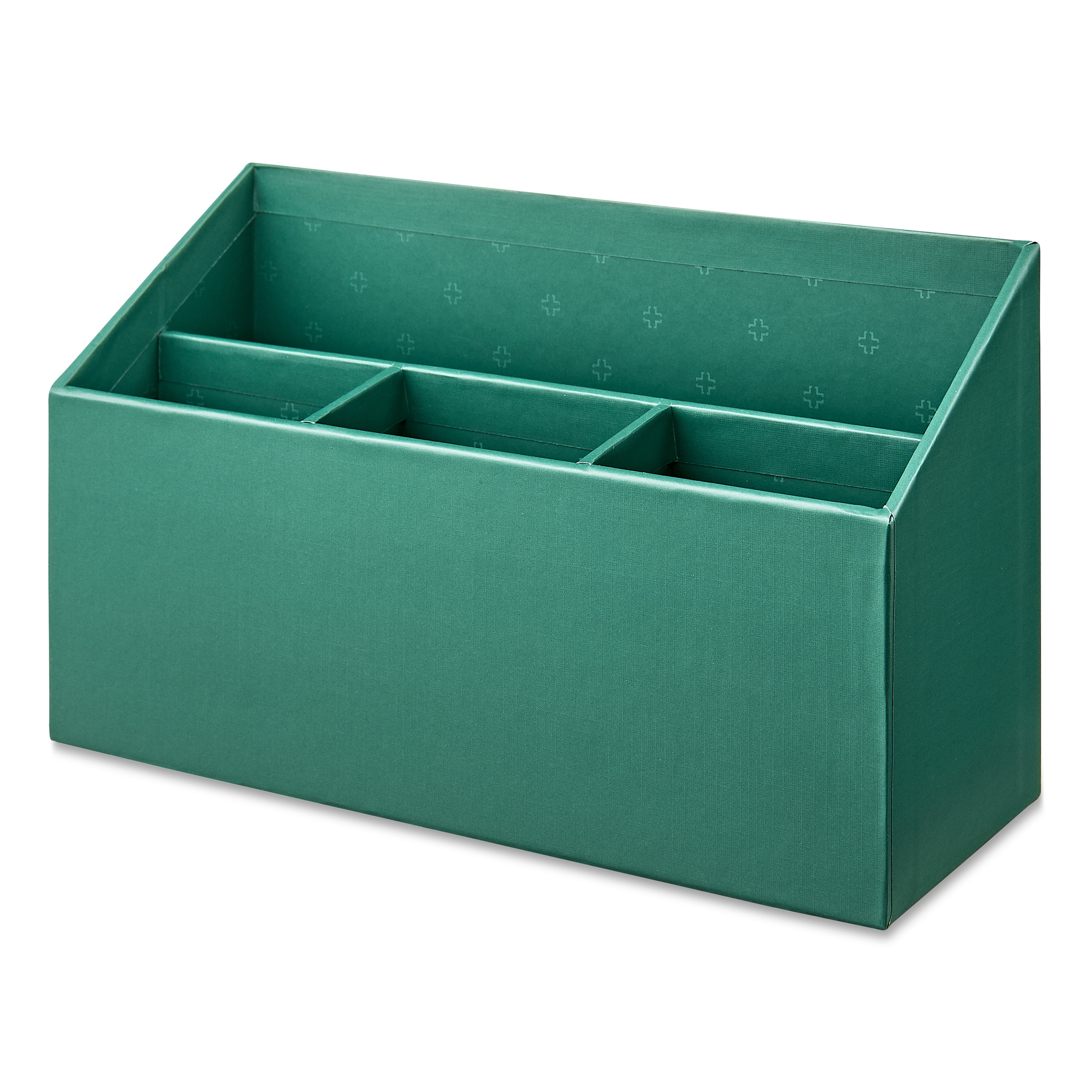 Emerald Green 2-Tier Desktop Organizer with 4 Compartments