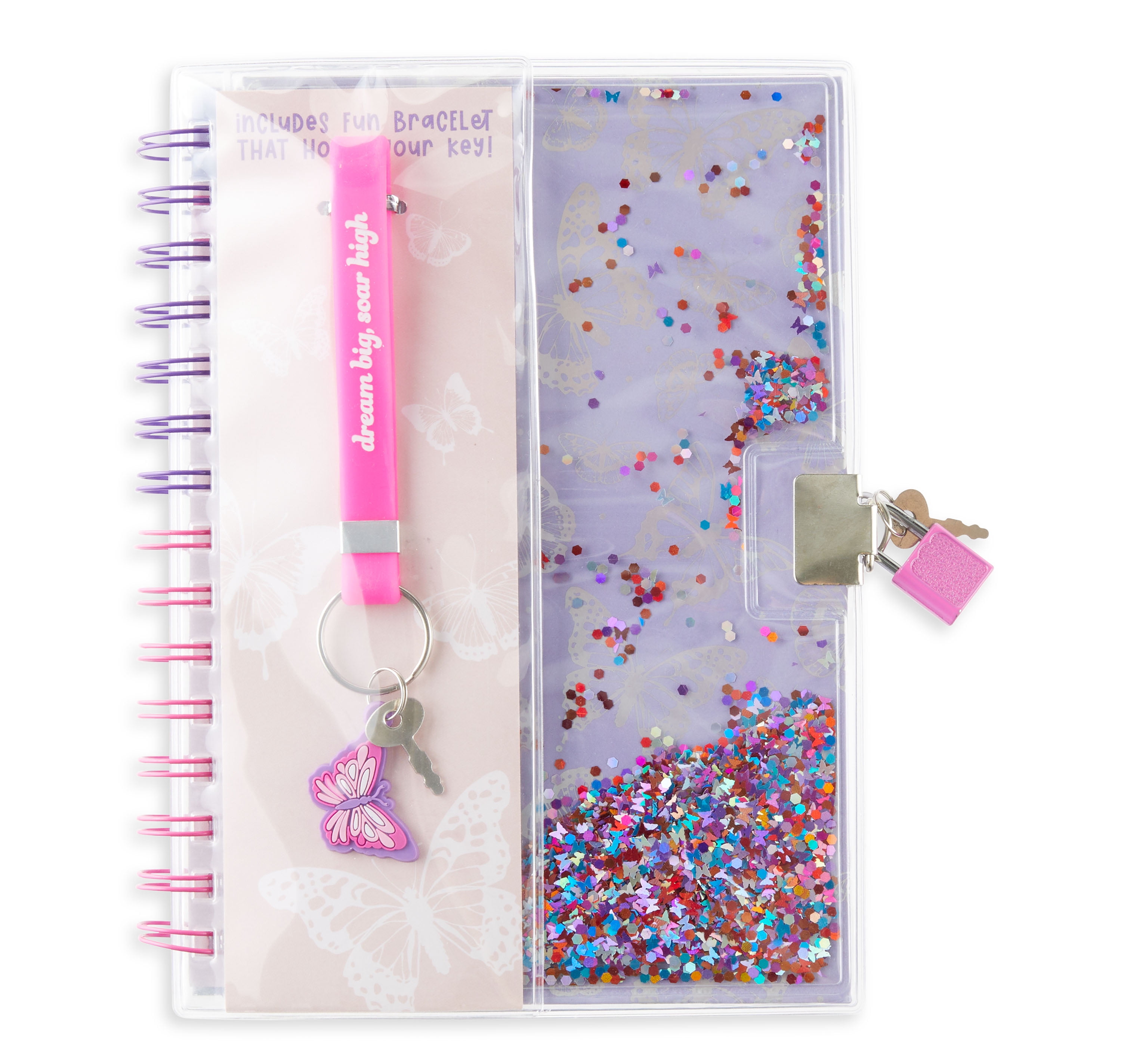 The Coupon deal of  Pen+Gear Diary Journal, Bracelet and Diary Lock with Key, Butterfly,160 Pages,80 GSM Paper