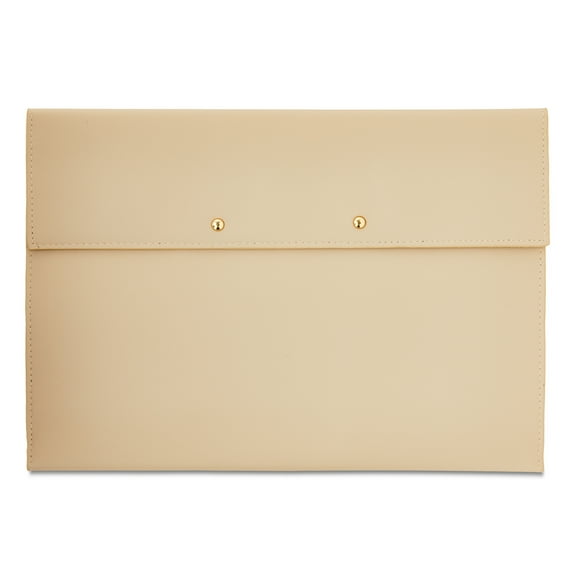 Pen+Gear Document Folio, 13" x 9.6" x 1.77", Cream, 1 Pack