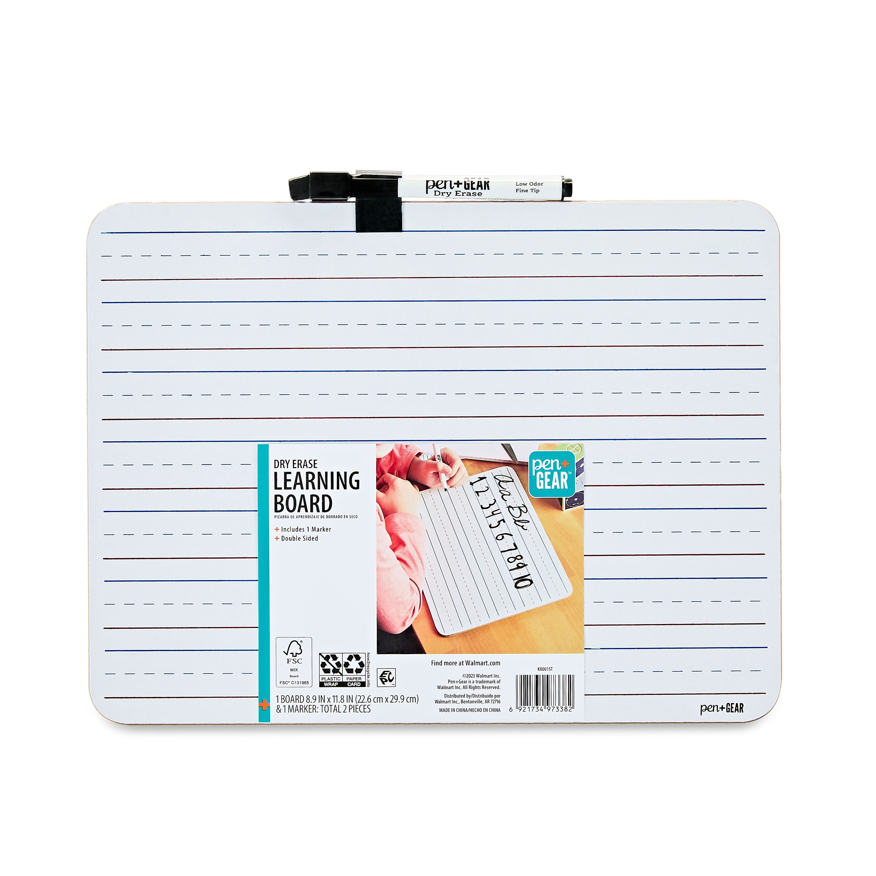 Pen+Gear Double Sided Dry Erase Learning Board 8.9"x11.8"