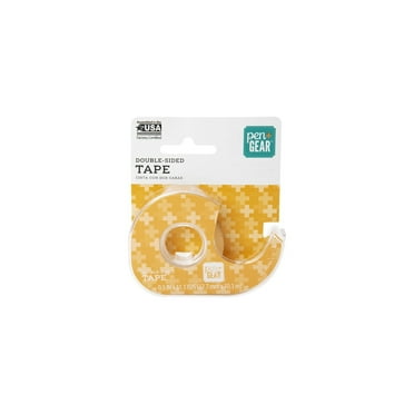 Pen+Gear Double Sided Tape, Clear, 1/2 in x 400 in, 1 Roll with Dispenser