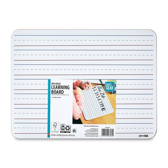 Pen+Gear Dry Erase Learning Board Whiteboard, 8.9 in x 11.8 in