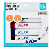Pen+Gear Dry Erase Markers, Chisel Tip, Assorted Colors, 4 Count