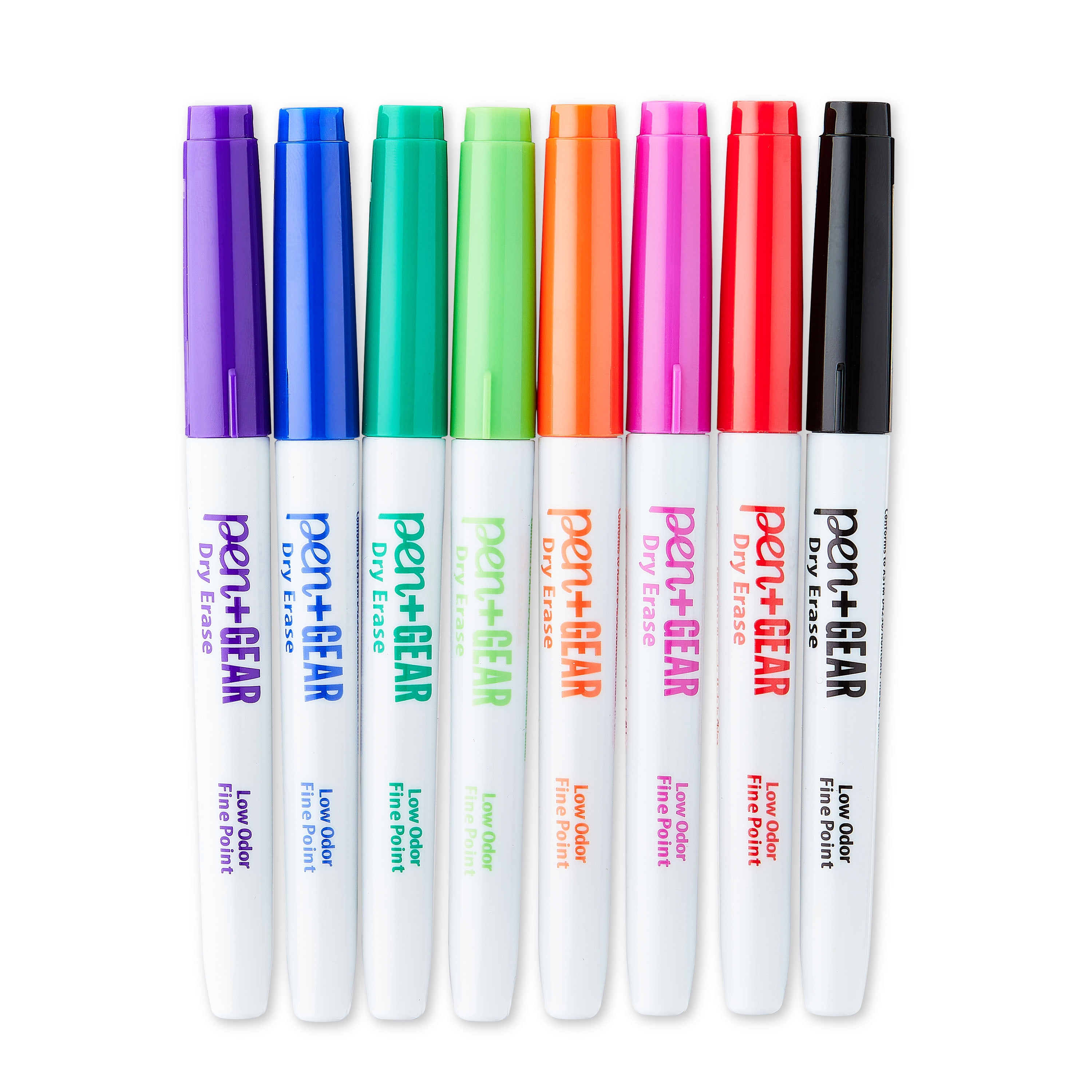 Pen+Gear Dry Erase Markers, Fine Tip, Assorted Colors, 8 Count