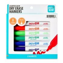 Pen+Gear Dry Erase Markers, Fine Tip, Assorted Colors, 8 Count