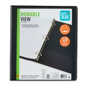 Pen+Gear Durable View 1-inch D-Ring Binder, Black