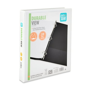 Pen+Gear Durable View 1-inch D-Ring Binder, White 1 Count