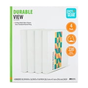 Pen+Gear Durable View 1-inch D-Ring Binder White, 4 Count