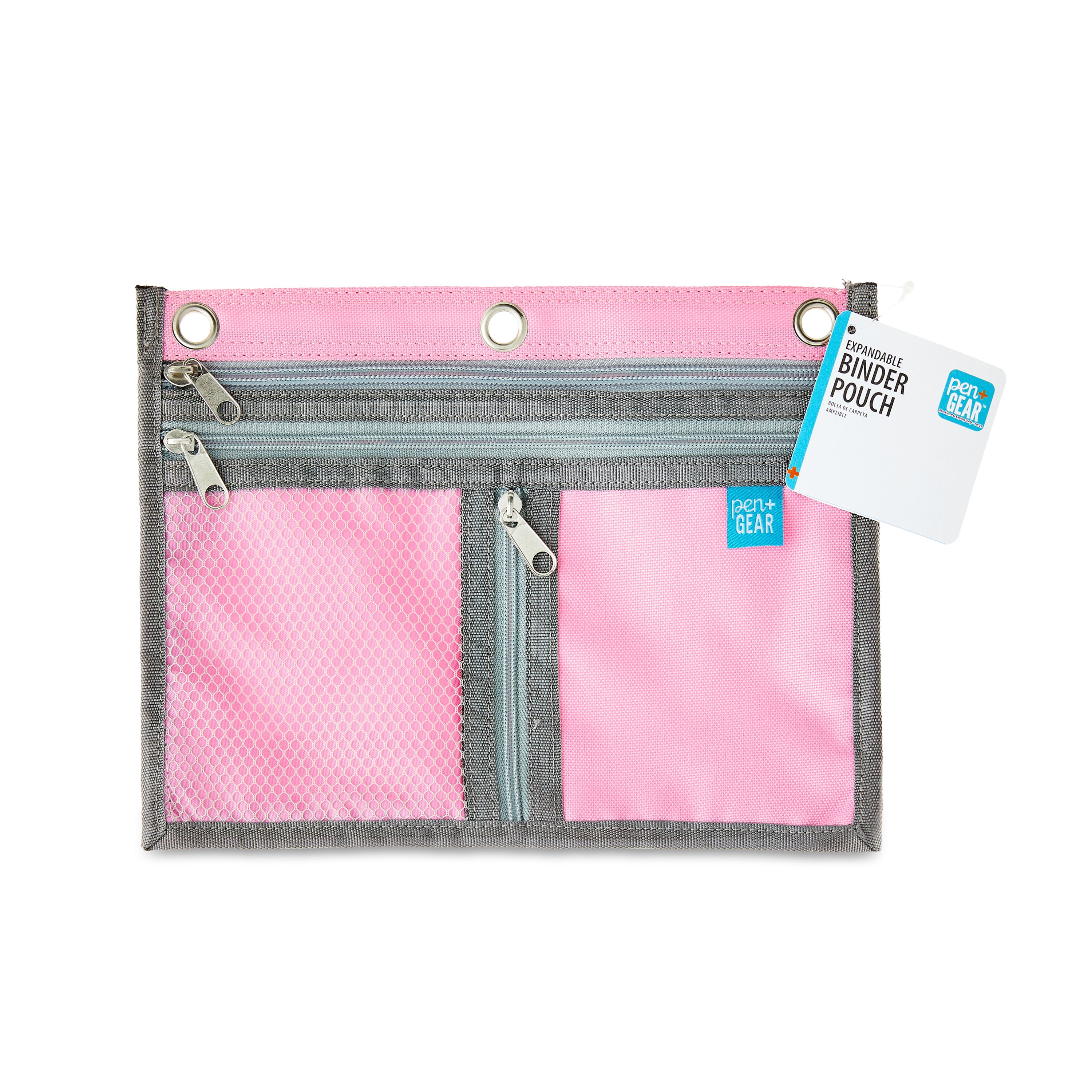 Pen+Gear Expandable Binder Pouch, Pink