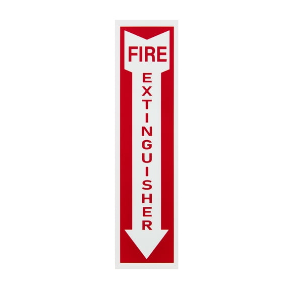 Pen+Gear Fire Extinguisher Sign 2x8 inches High-Visibility Red ...