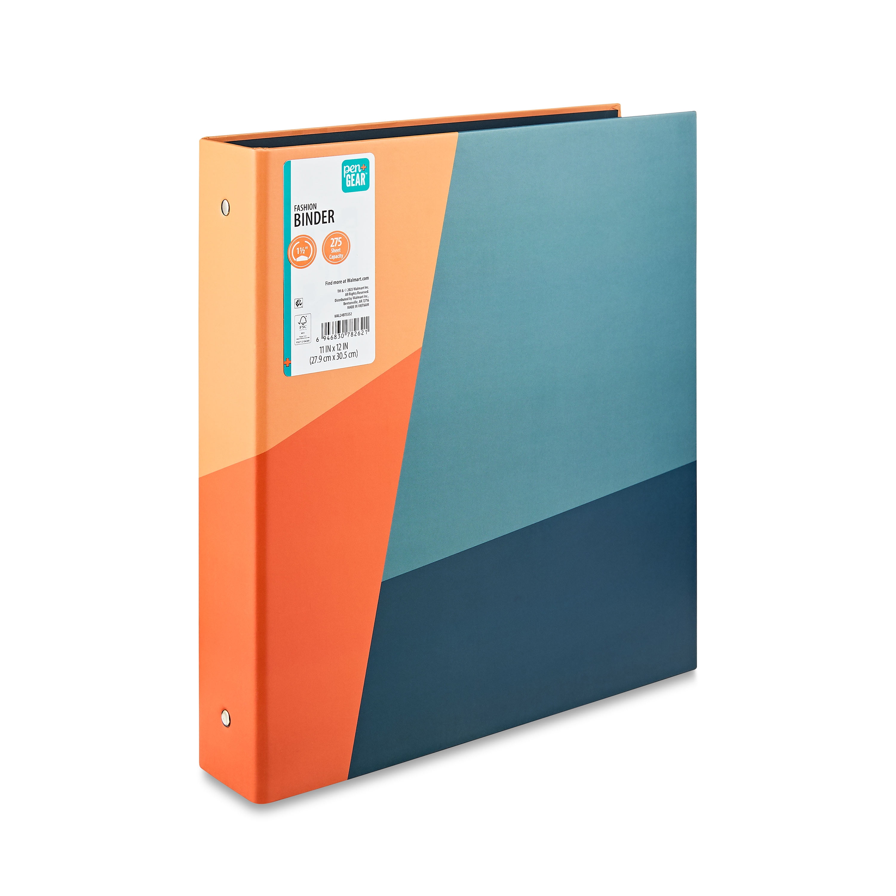 Pen+Gear 1.5" 3-RING BINDER, O RING, COLOR BLOCK