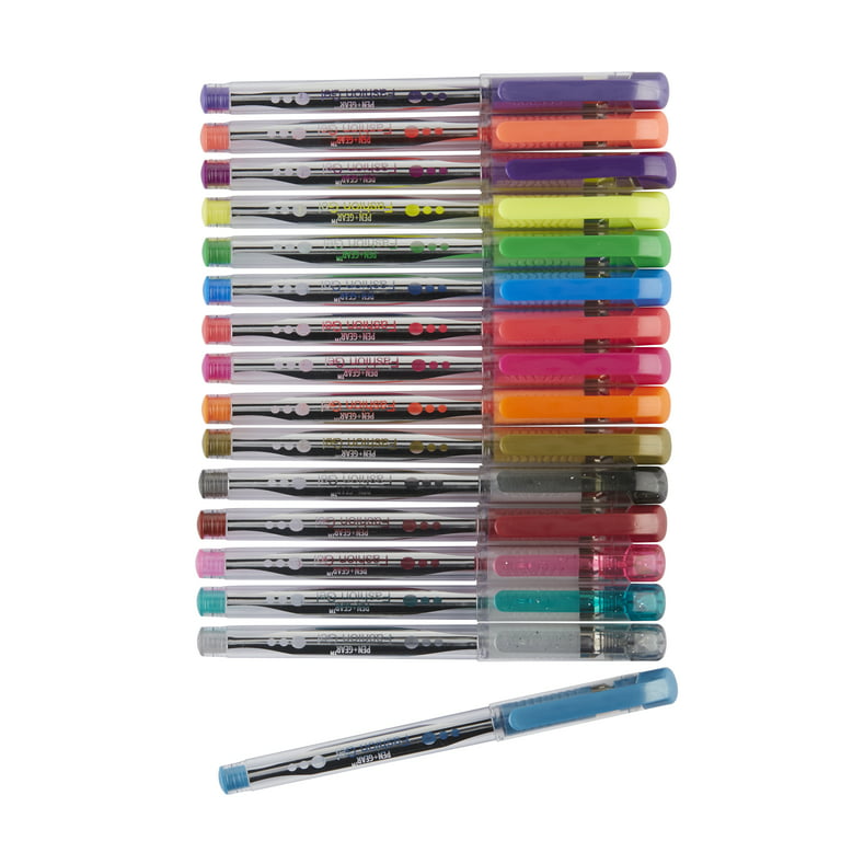 Pen + Gear Fashion Color Gel Pens, Assorted Colors, 16 Count