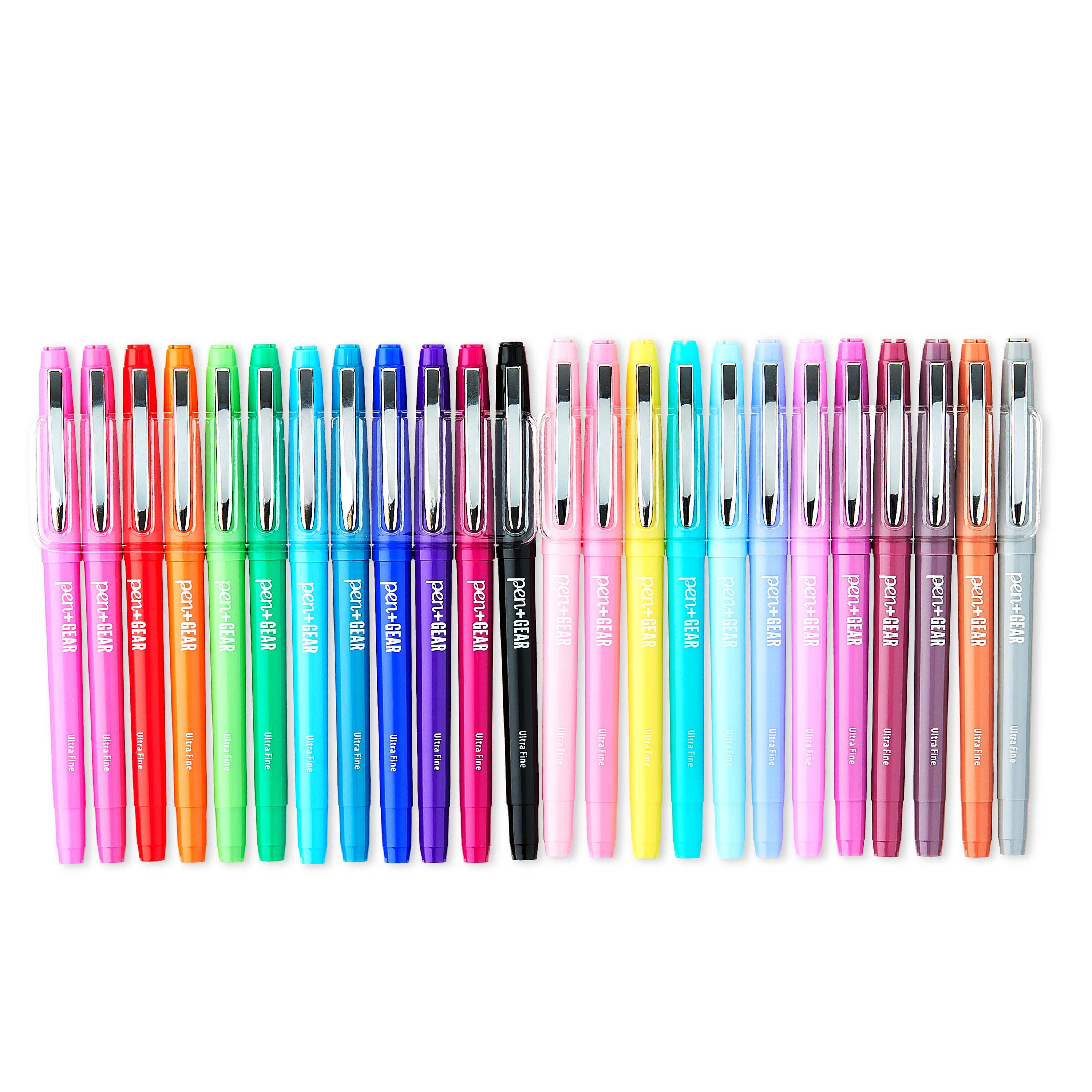 1 PACK 2 FELT TIP PENS INC® Optimus™ BLUE INK FINE POINT QUICK DRYING NO  BLEED