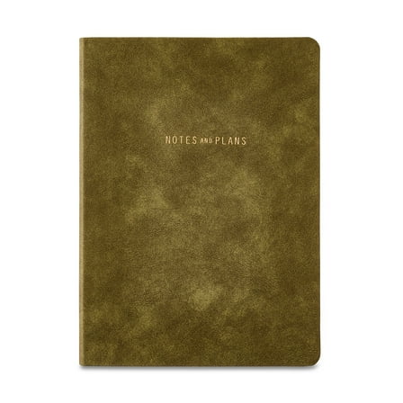 Pen + Gear Flex Suede Journal, Olive, 5.75" x 8" x 0.5", 192 Lined Pages, 96 Sheets