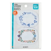 Pen+Gear Floral Sticky Notes. 2 Pads, 48 Sheets, 2.56" x 1.97"