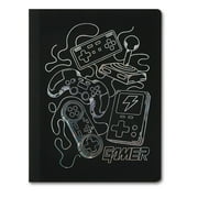 Pen+Gear Composition Book, Wide Ruled, 7.5"x 9.75", Poly Cover,Gamer Design, 80 Sheets