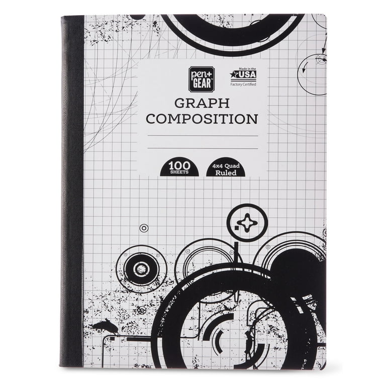 Pen + Gear Graph Composition, 4 x 4 Quad Ruled, 100 Sheets Pen + Gear Graph Composition, 4 x 4 Quad Ruled, 100 Sheets