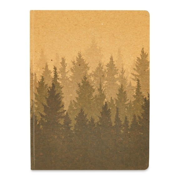 Pen+Gear Hardcover Paper Journal, Brown Forest Design Cover, 192 Ruled Pages