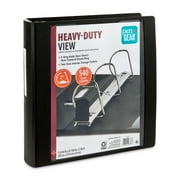 Pen+Gear Heavy Duty View 2" D-Ring Binder, Black