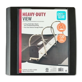 Pen+Gear 3 in D-Ring 3-Ring Standard Binder, Black