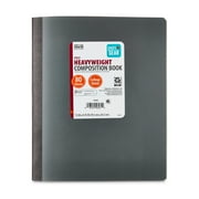 Pen+Gear Heavyweight College Ruled Poly Composition Book, 7.5 in x 9.75 in, Gray, 80 Sheets