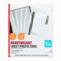Pen+Gear Heavyweight Sheet Protectors, Clear, 9.25" x 11.22", 25 Count