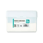 Pen+Gear Index Card Box, 3" x 5", White, Desktop Organizers