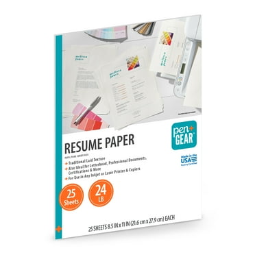 Pen+Gear Ivory Resume Paper, Laid Finish, 8.5" x 11", 24 lb, 25 Sheets