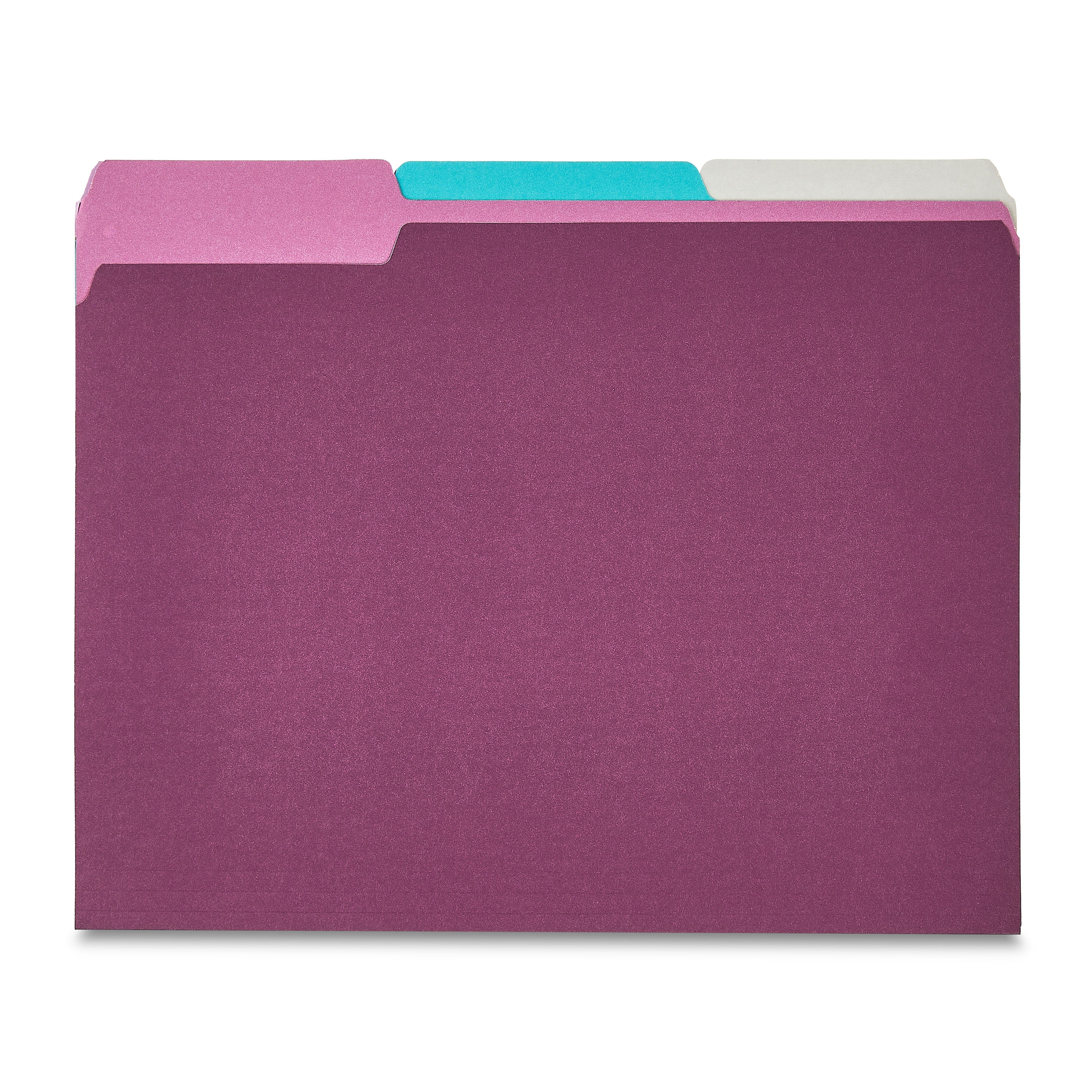 Pen+Gear Jewel Tone File Folders, Letter Size, Assorted Colors, 25