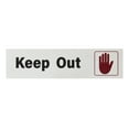 Keep Rigjht Sign Pen+Gear KEEP OUT Sign, 2×8 Inches, High Visibility, Bold Black & Red ...