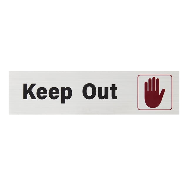 Pen+Gear KEEP OUT Sign, 2×8 Inches, High Visibility, Bold Black & Red ...