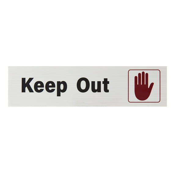 Pen+Gear KEEP OUT Sign, 2×8 Inches, High Visibility, Bold Black & Red, Durable Mylar, Universal Applications
