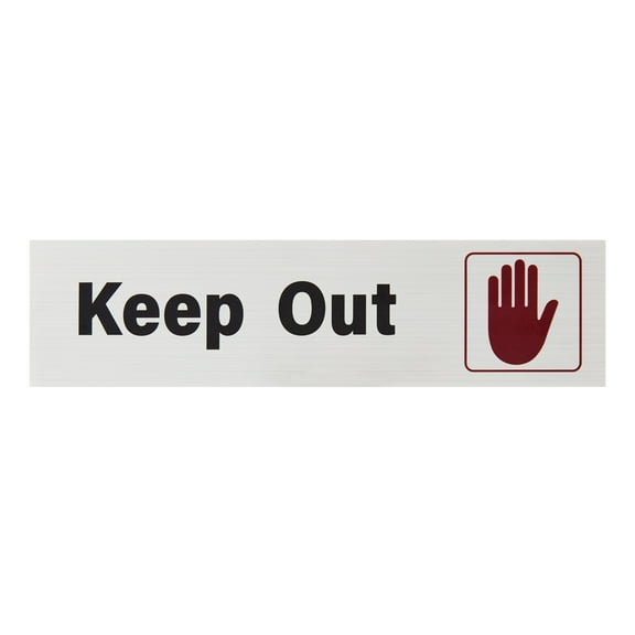 Pen+Gear KEEP OUT Sign, 2×8 Inches, High Visibility, Bold Black & Red, Durable Mylar, Universal Applications