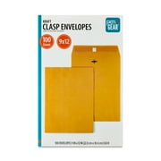 Pen+Gear Kraft Clasp Envelopes, 9 in x 12 in, 100 Count