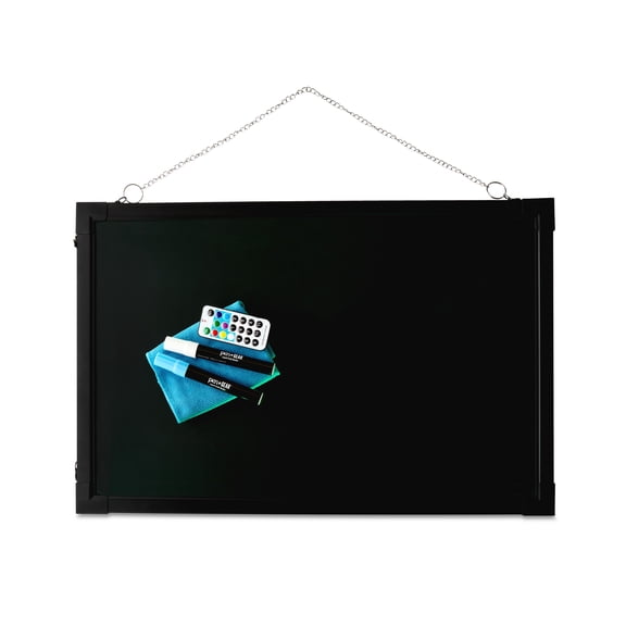 Pen+Gear LED Illuminated Message Board, 15.7" × 23.6", Multi-Mode Flashing, Includes Markers & Remote