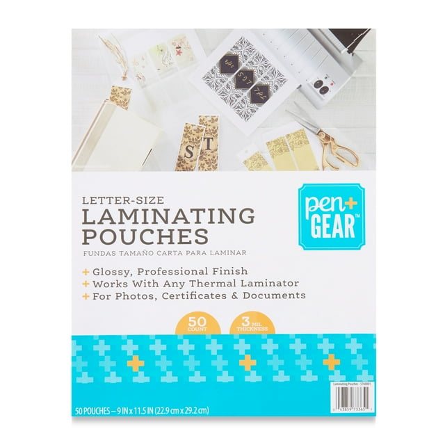 Pen+Gear Laminating Pouches, 9 in x 11.5 in, 50 Count