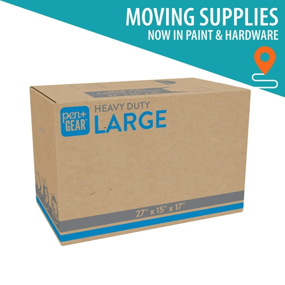 Pen+Gear Large Heavy Duty Kraft Moving Boxes, 27L x 15W x 17H
