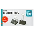 thumbnail image 1 of Pen+Gear Large Metal Binder Clips, Black, 4 Count, 1 of 5