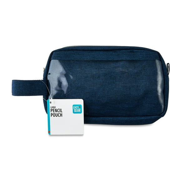 Pen + Gear Large Blue Pencil Pouch, Navy