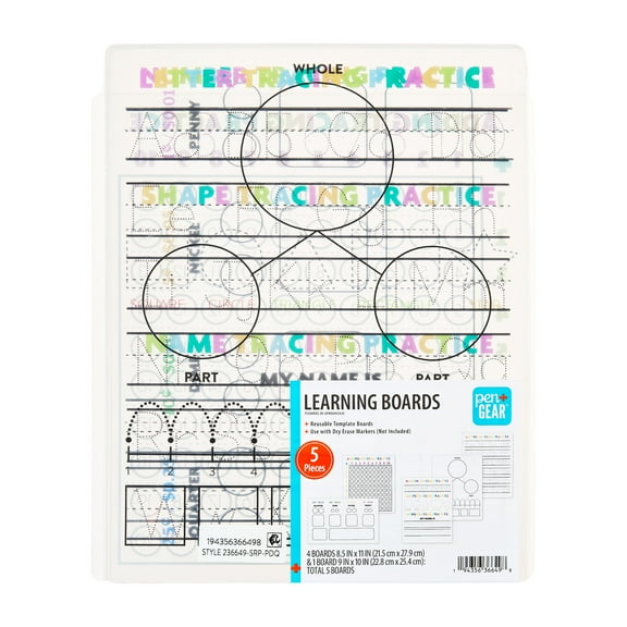 Pen+Gear Learning Boards, 5 Pieces
