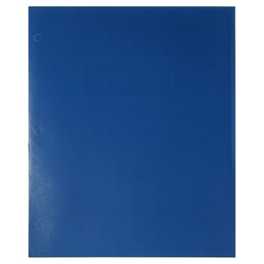 Pen+Gear Letter Size 2-Pocket Paper Folder, Blue