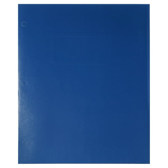 Pen+Gear Letter Size 2-Pocket Paper Folder, Blue