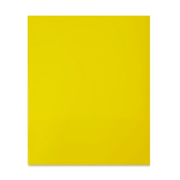 Pen+Gear Letter Size 2-Pocket Paper Folder, Solid Yellow Color