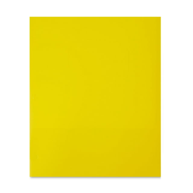 Pen+Gear Letter Size 2-Pocket Paper Folder, Solid Yellow Color ...