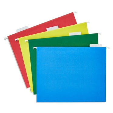 Pen+Gear Letter Size Hanging File Folders, Assorted Colors, 25 Count